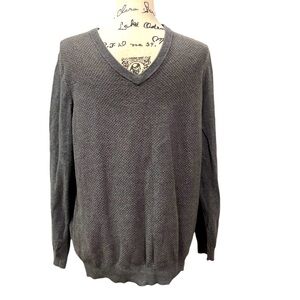 Joseph Abboud Men's Grey V-neck Sweater Size Medium